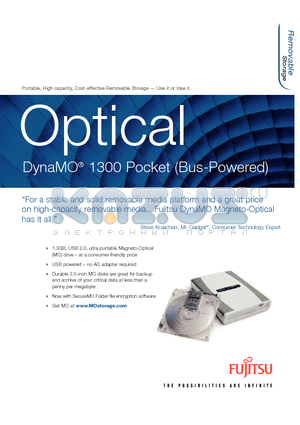 CG01000-506201 datasheet - Optical DynaMO 1300 Pocket (Bus-Powered)
