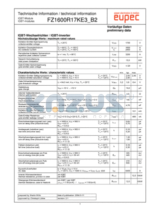 FZ1600R17KE3_B2 datasheet - IGBT-modules