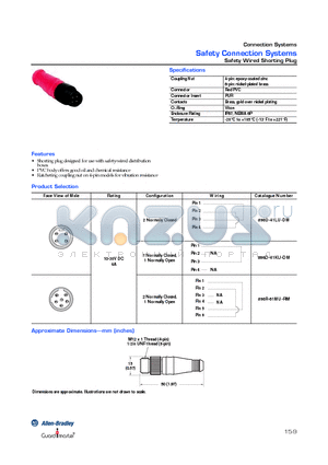 898D-41KU-DM datasheet - Safety Connection Systems