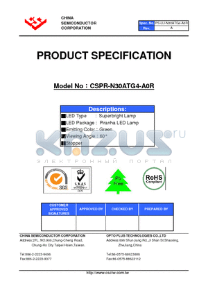 CSPR-N30ATG4-A0R datasheet - LED