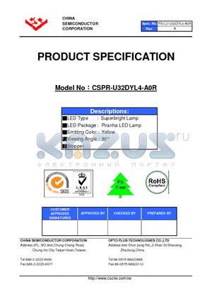 CSPR-U32DYL4-A0R datasheet - LED