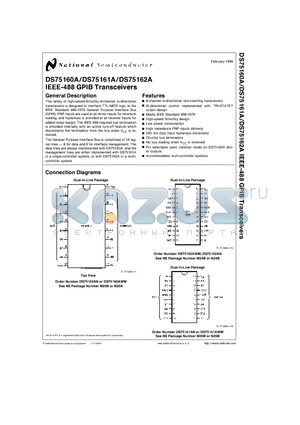 DS75160AN datasheet - IEEE-488 GPIB Transceivers