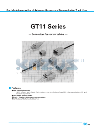 GT11-2P-5.2C datasheet - Coaxial cable connection of Antennas, Sensors, and Communication Trunk Lines