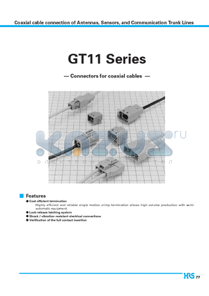 GT11-8DP-2.8C datasheet - Coaxial cable connection of Antennas, Sensors, and Communication Trunk Lines