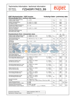 FZ2400R17KE3_B9 datasheet - IGBT-modules