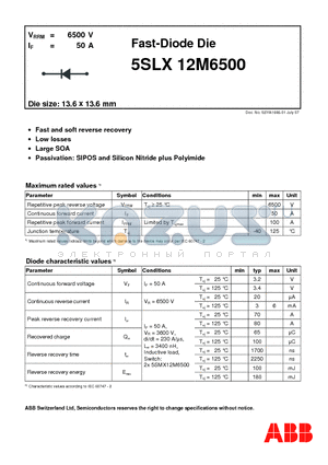 5SLX12M6500 datasheet - Fast-Diode Die