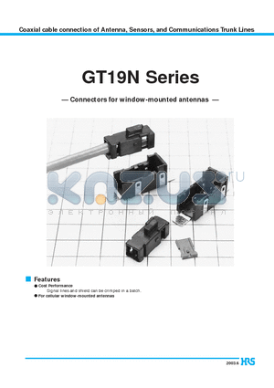 GT19N-1P-V datasheet - Connectors for window-mounted antennas