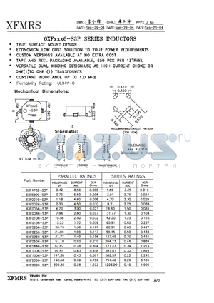 6XF0086-S3P datasheet - INDUCTOR