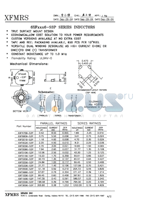 6XF0106-S3P datasheet - INDUCTOR