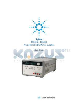 E3640A datasheet - Programmable DC Power Supplies