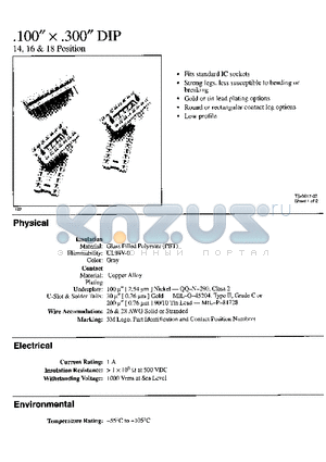 3416-0000T datasheet - Fits standard IC sockets