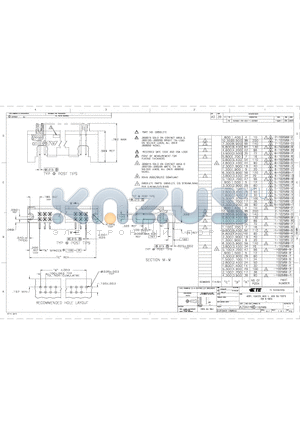 6-102589-2 datasheet - ASSY, HEADER, MOD II, .025 SQ POSTS .100 X.100CL