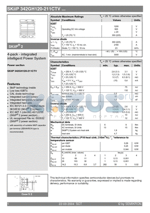 342GH120-211CTV datasheet - 4-pack - integrated intelligent Power System