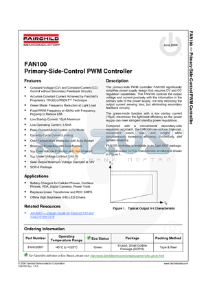 FAN100 datasheet - Primary-Side-Control PWM Controller