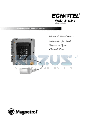 344-0442-100 datasheet - Ultrasonic Non-Contact Transmitters for Level, Volume, or Open Channel Flow