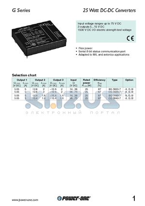 CG3020-7 datasheet - 25 Watt DC-DC Converters