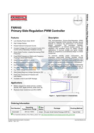 FAN103 datasheet - Primary-Side-Regulation PWM Controller