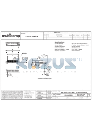 8AL050S-325F1-AN datasheet - SCSI CONNECTORS