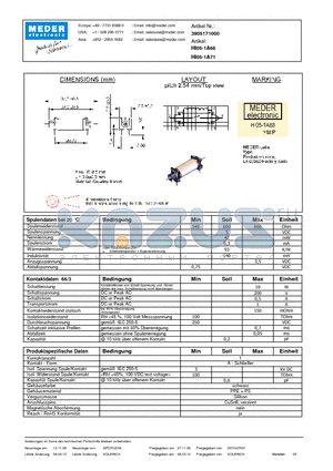 HI05-1A66_DE datasheet - (deutsch) HI Reed Relay