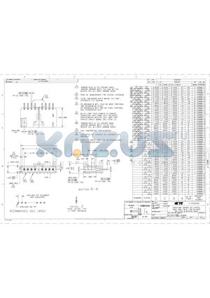 6-103908-0 datasheet - HEADER ASSY, AMPMODU MTE, VERTICAL, SINGLE ROW, .100 CL, .025 SQ POSTS WITH LATCH & RETENTIVE POSTS