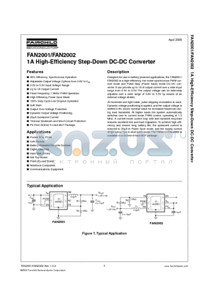 FAN2001MPX datasheet - 1A High-Efficiency Step-Down DC-DC Converter