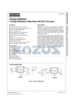 FAN2002MPX datasheet - 1A High-Efficiency Step-Down DC-DC Converter