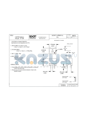 34531 datasheet - LM259X Inductor 100 lHy .25 ADC