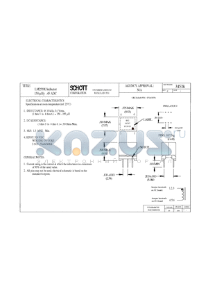 34538 datasheet - LM259X Inductor 150 lHy .45 ADC