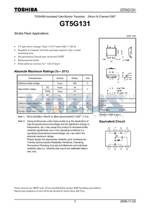 GT5G131 datasheet - Strobe Flash Applications