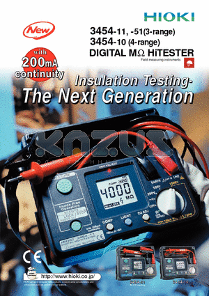 3454-10 datasheet - DIGITAL MY HiTESTER