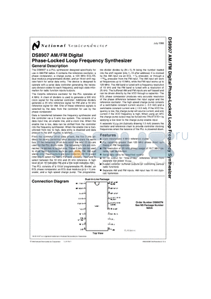 DS8907 datasheet - Phase-Locked Loop Frequency Synthesizer