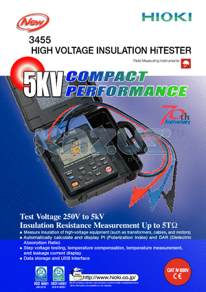 3455 datasheet - HIGH VOLTAGE INSULATION HiTESTER