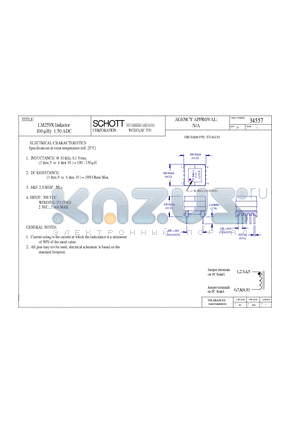 34557 datasheet - LM259X Inductor 100 lHy 1.50 ADC