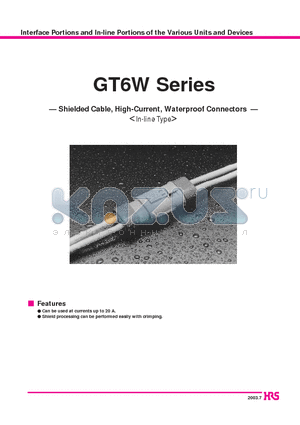 GT6W-2P/S-6R datasheet - Interface Portions and In-line Portions of the Various Units and Devices