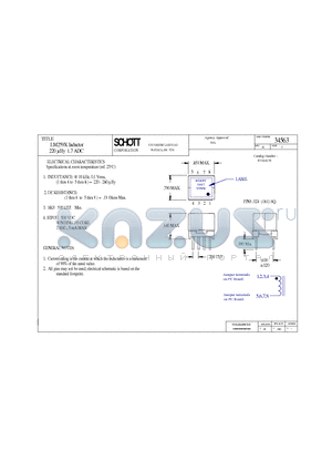 34563 datasheet - LM259X Inductor 220 lHy 1.7 ADC