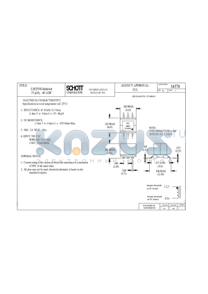 34578 datasheet - LM259X Inductor 33 lHy .40 ADC