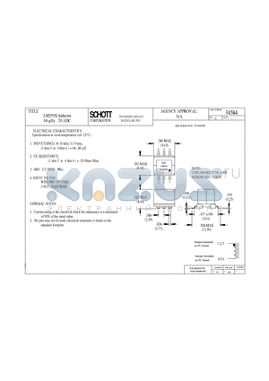 34584 datasheet - LM259X Inductor 68 lHy .70 ADC