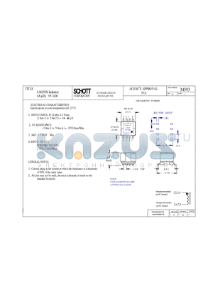 34593 datasheet - LM259X Inductor 68 lHy .95 ADC