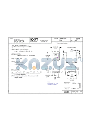 34599 datasheet - LM259X Inductor 220 lHy 1.00 ADC