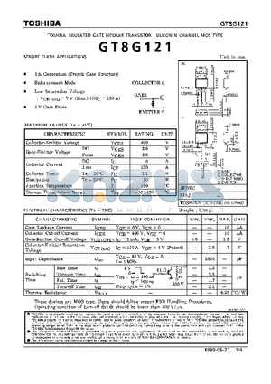 GT8G121 datasheet - N CHANNEL MOS TYPE (STROBE FLASH APPLICATIONS)