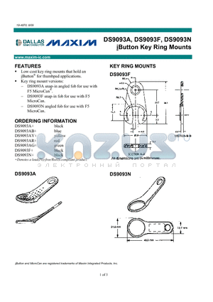 DS9093N datasheet - iButton Key Ring Mounts