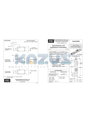 8M052489 datasheet - 8m Class DC to AC Inverter