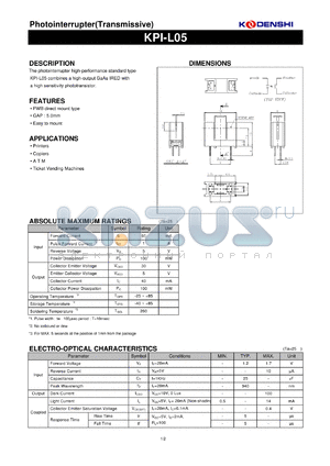 KPI-L05 datasheet - Photointerrupter(Transmissive)