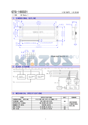 GTG-160321 datasheet - GTG-160321