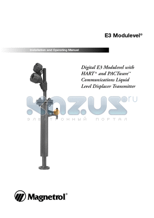 E3A-MA3A-H11 datasheet - Digital E3 Modulevel with HART^ and PACTware Communications Liquid Level Displacer Transmitter