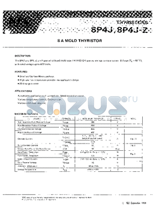 8P4J-Z datasheet - 8 A MOLD THYRISTOR