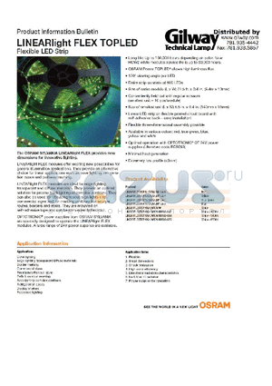 GTL-OS-70064 datasheet - Product Information Bulletin LINEARlight FLEX TOPLED Flexible LED Strip