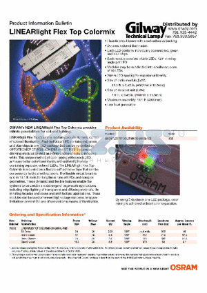 GTL-OS-70082 datasheet - Product Information Bulletin LINEARlight Flex Top Colormix