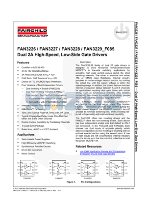 FAN3227CMX_12 datasheet - Dual 2A High-Speed, Low-Side Gate Drivers