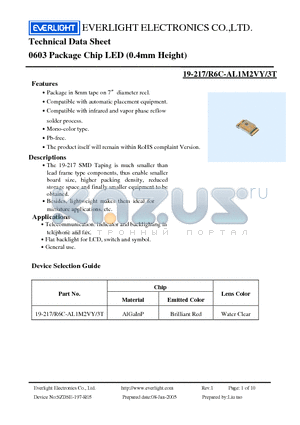 19-217/R6C-AL1M2VY/3T datasheet - Chip LED (0.4mm Height)